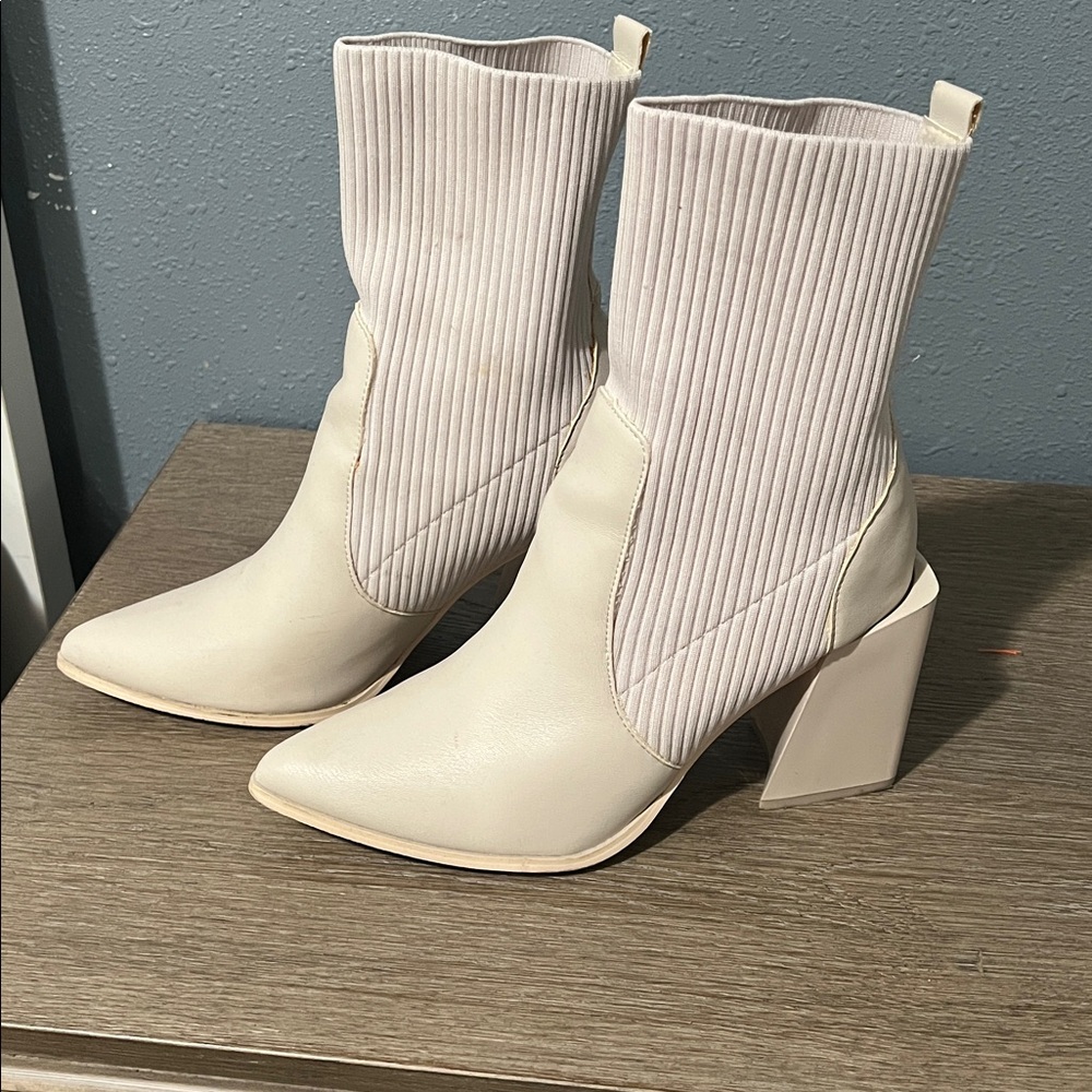 Cream Booties